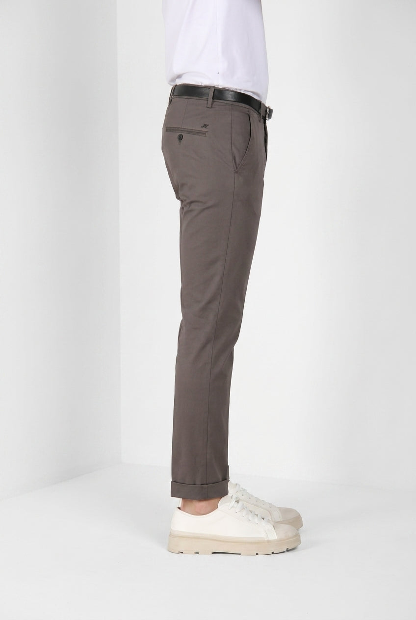 Torino Travel pantalon chino homme en satin technique travel stretch slim fit