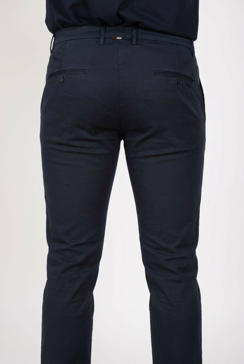 Torino Travel pantalone chino uomo in raso tecnico travel stretch slim fit