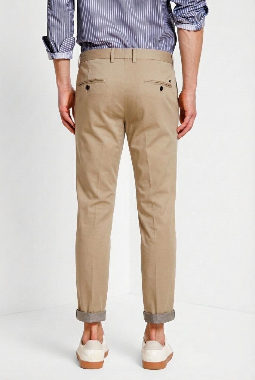 Torino Travel pantalone chino uomo in raso tecnico travel stretch slim fit