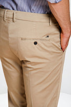 Torino Travel pantalone chino uomo in raso tecnico travel stretch slim fit