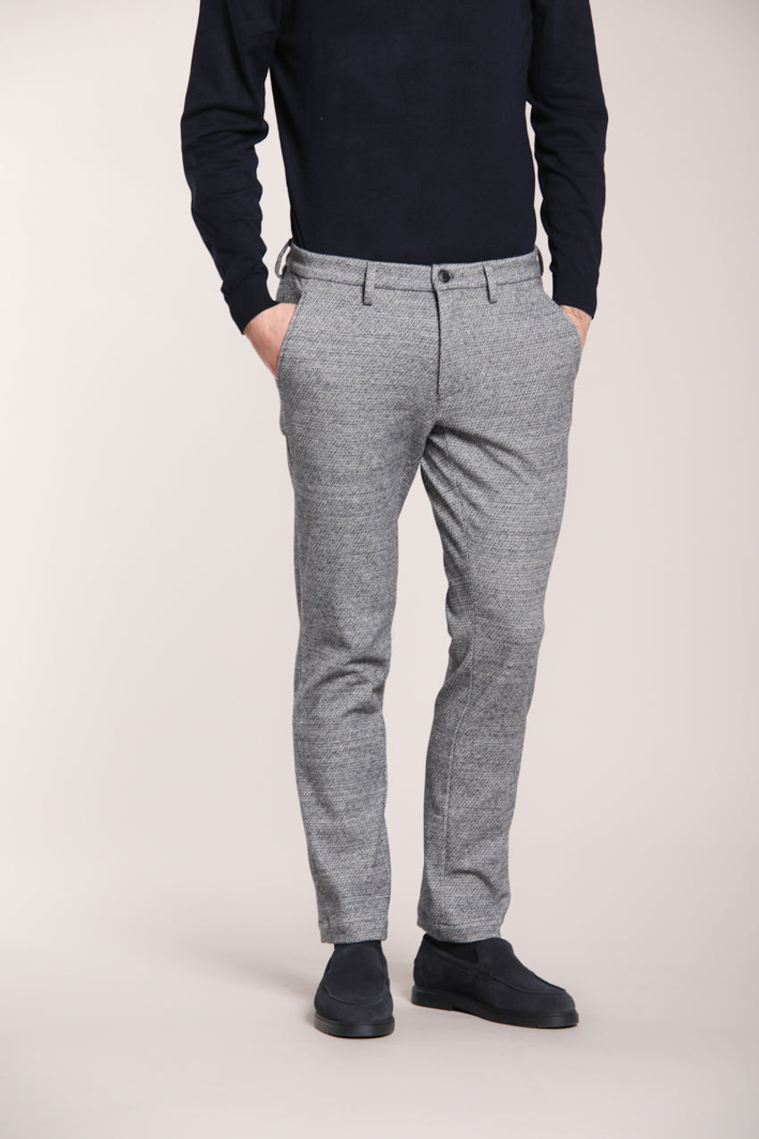 Foto 1 Torino Jog pantalone chino uomo in jersey con microdisegno slim fit