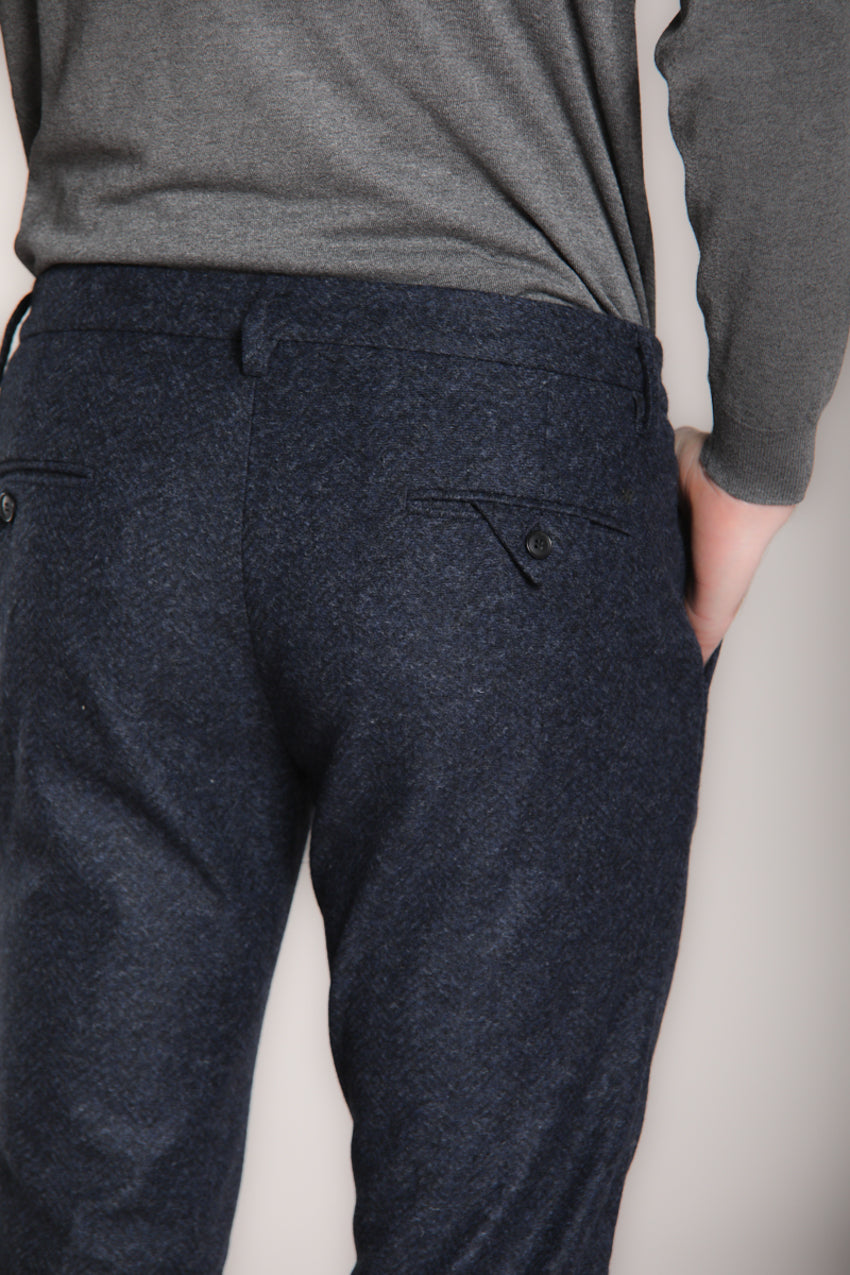 Testo 2 Torino Jog pantalone chino uomo in lana resca slim fit