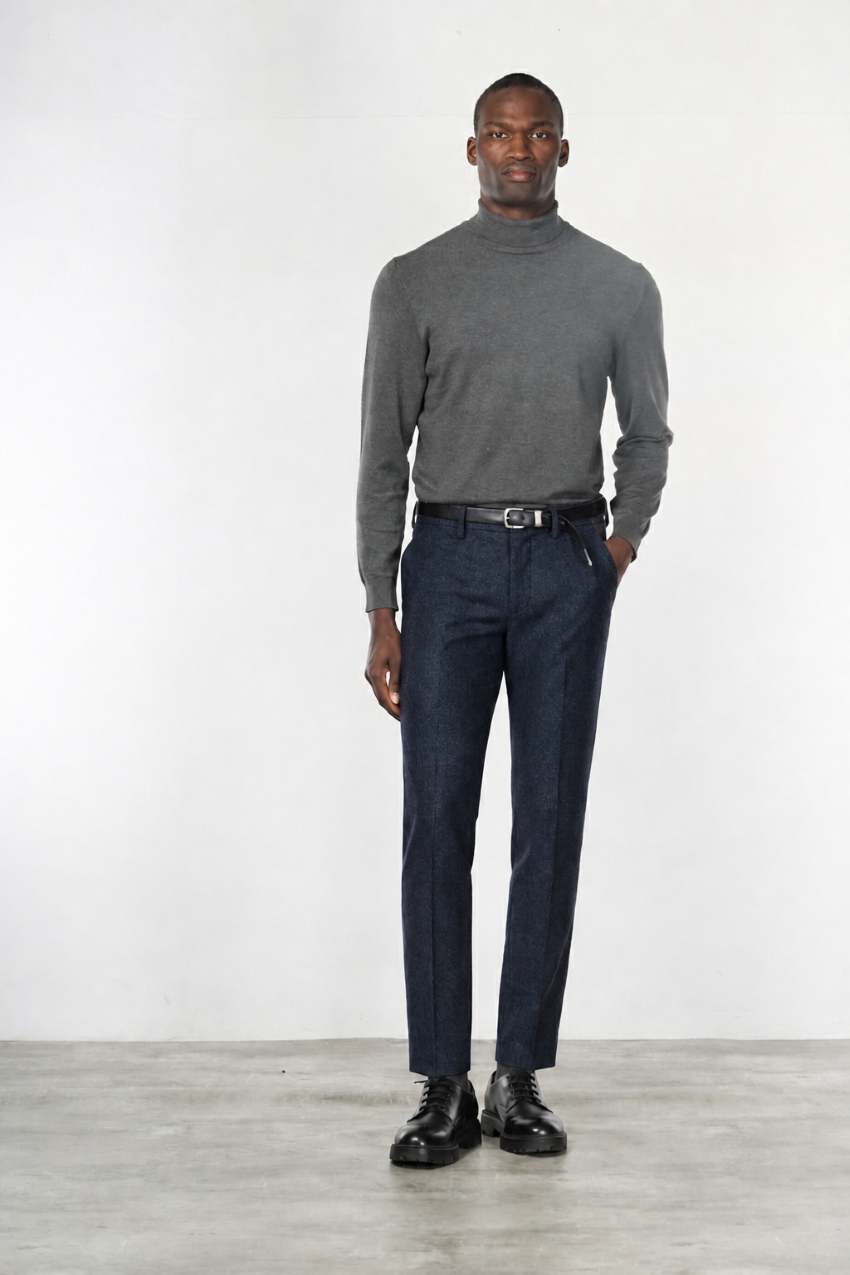 Torino Jog men’s chino pants in flannel jersey with slim fit
