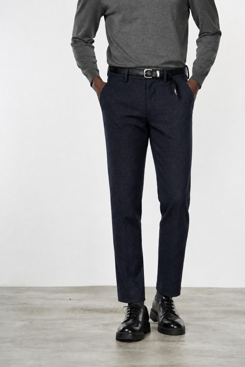 Torino Jog men’s chino pants in flannel jersey with slim fit
