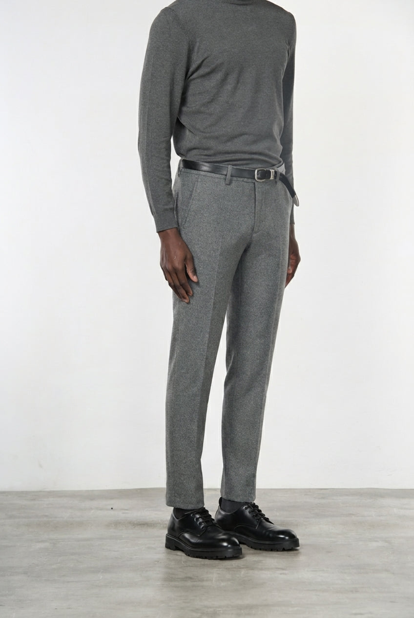 Torino Jog pantalone chino uomo in jersey flanella slim fit
