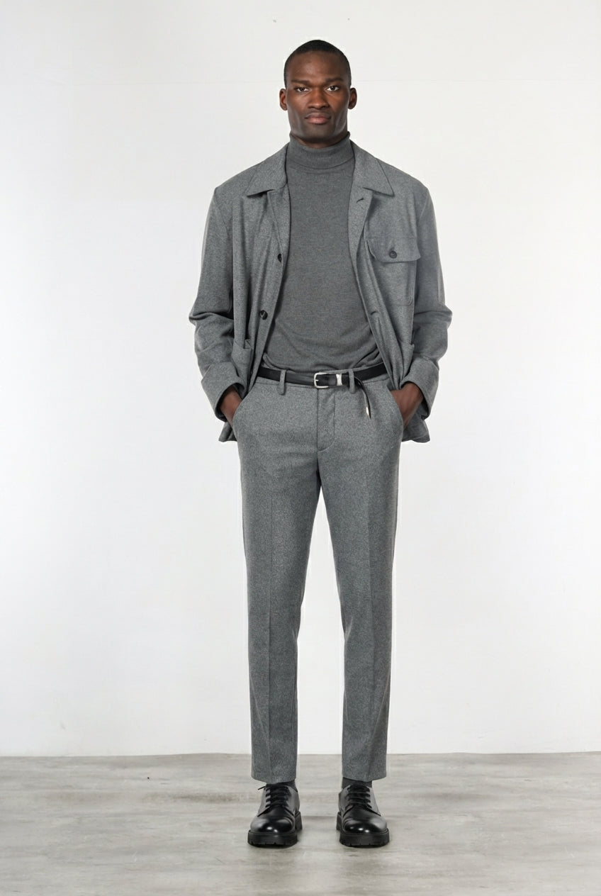 Torino Jog pantalone chino uomo in jersey flanella slim fit