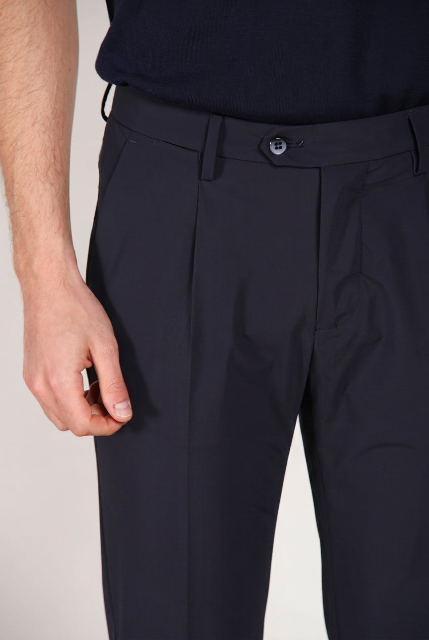 Torino 1 Pinces Dynamic pantalon chino jogger homme en jersey super technique slim fit