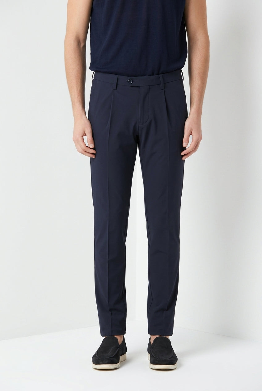 Torino 1 Pinces Dynamic men's chino jogger pants in super technical jersey slim fit