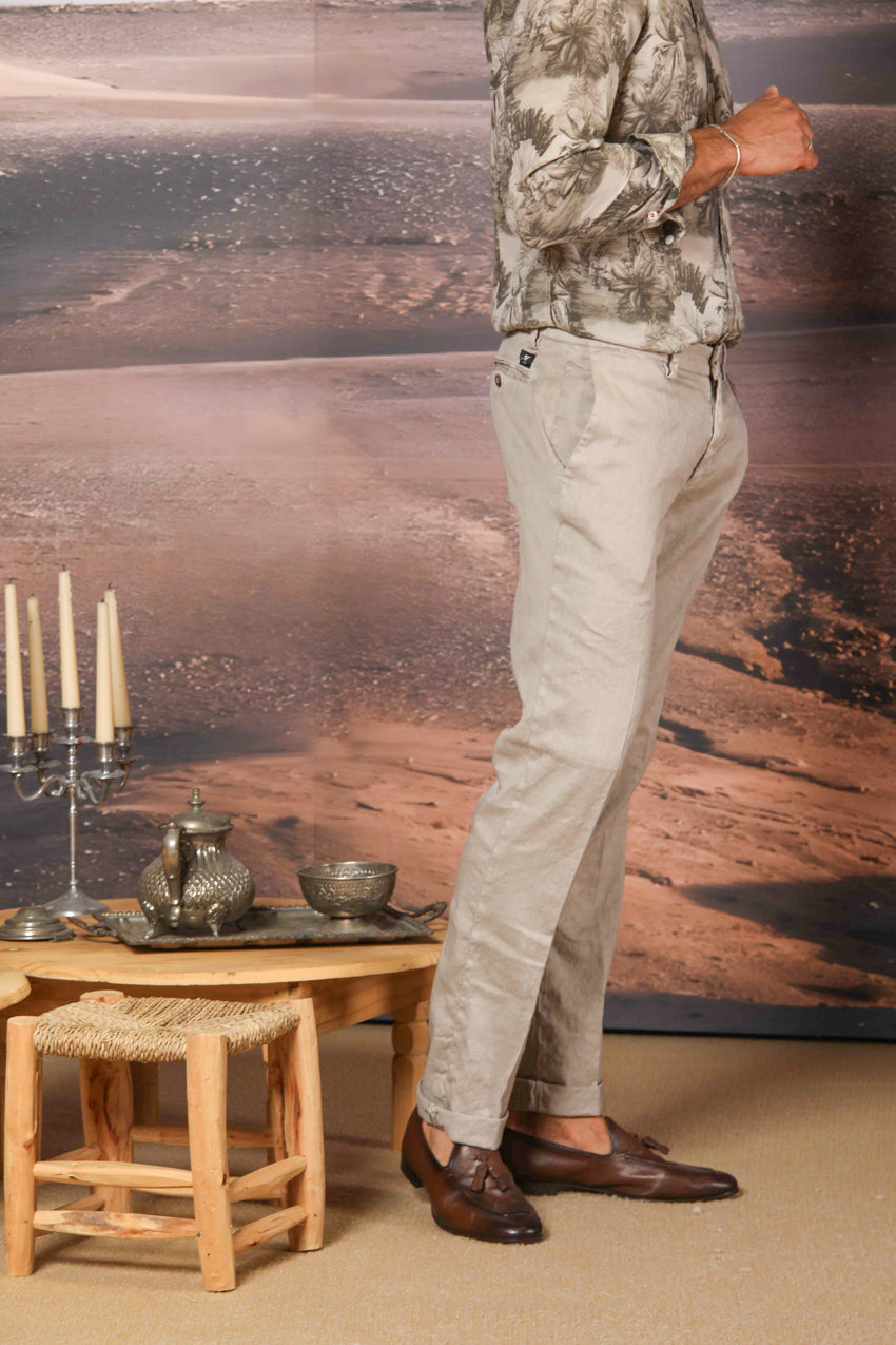 New York Herren Chino Hose aus Leinen und Baumwoll-Twill Regular Fit