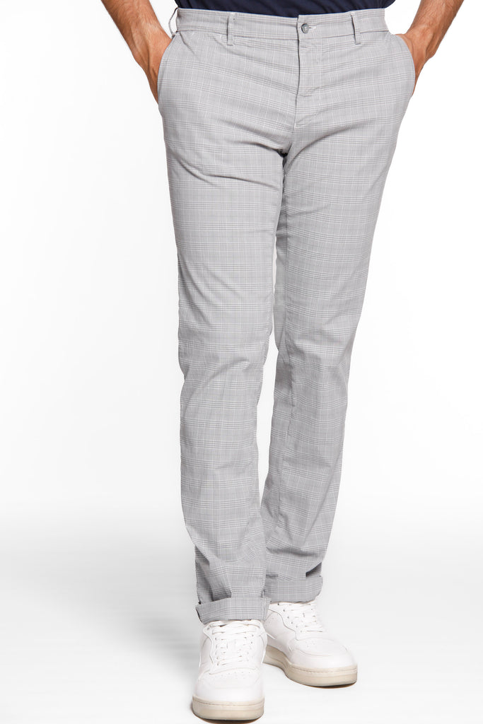 New York pantalone chino uomo in tencel e cotone galles regular fit