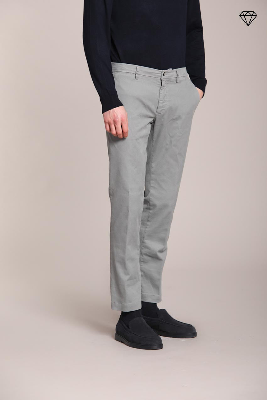 Foto 1 New York pantalone chino uomo in gabardina stretch regular fit ①