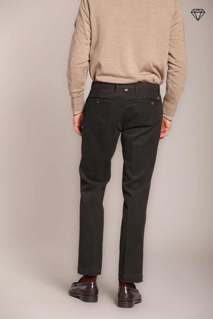 Foto 4 New York pantalone chino uomo in gabardina stretch regular fit ①