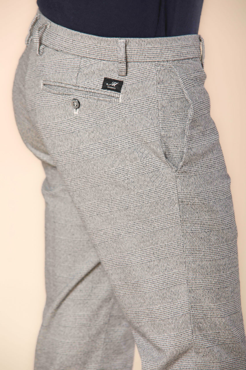 New York pantalón chino hombre en algodón modal stretch con motivo chevron degradado ajuste regular