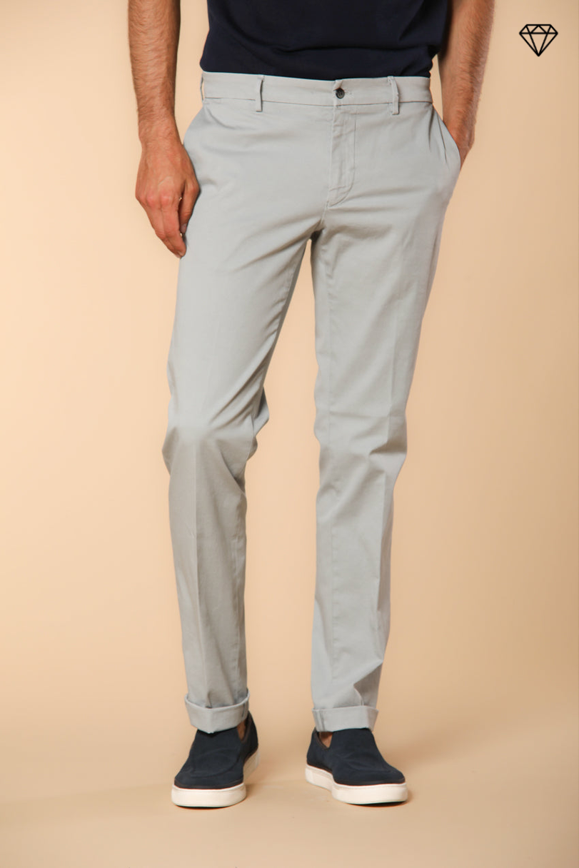 New York pantalone chino uomo in raso stretch regular fit ①