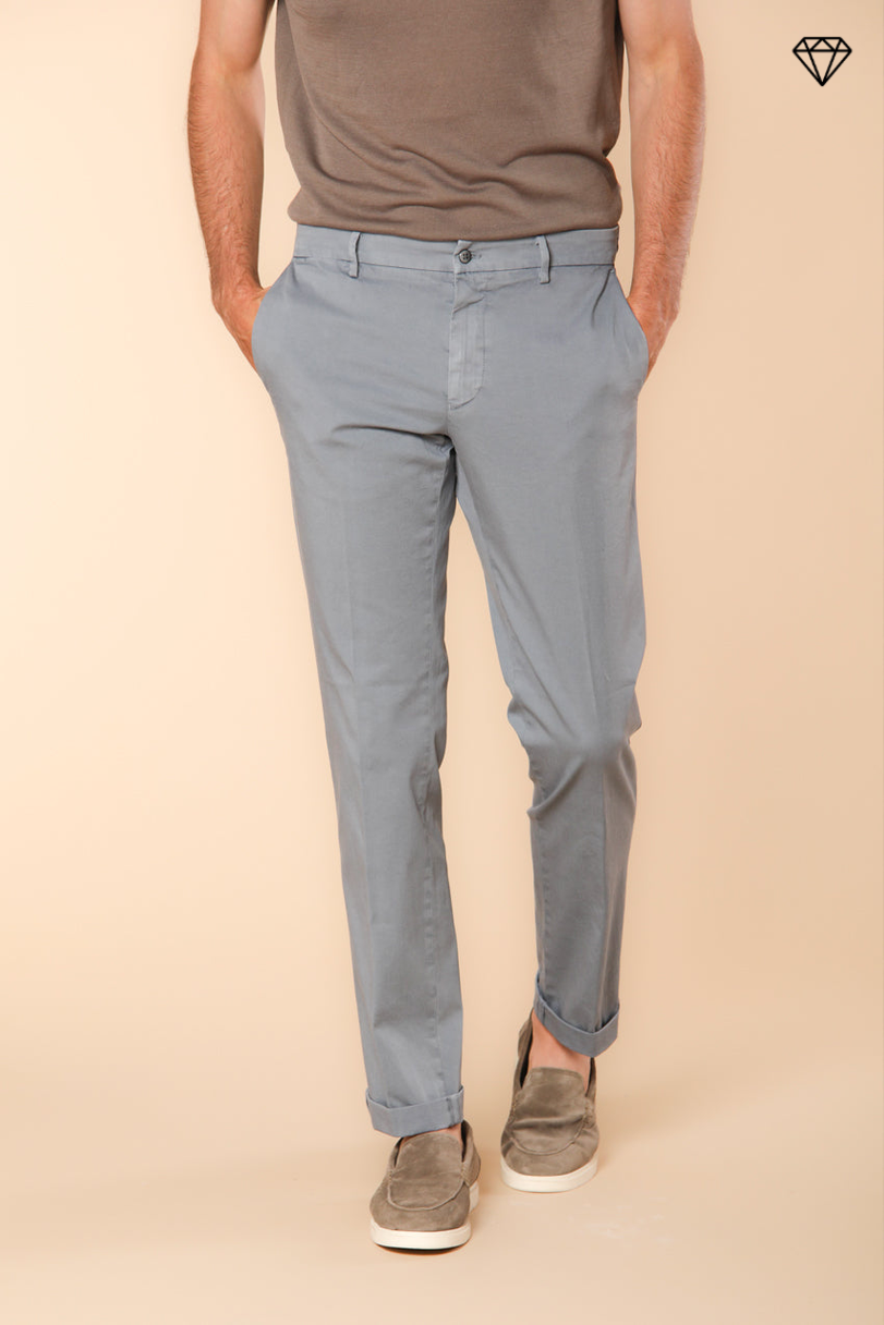 New York pantalon chino homme en satin stretch regular fit ①