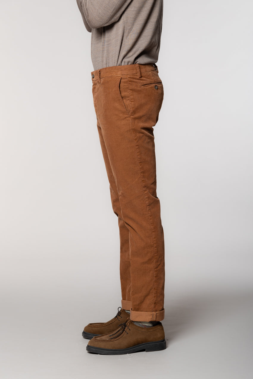 New York pantalone chino uomo in velluto 1000 righe regular fit
