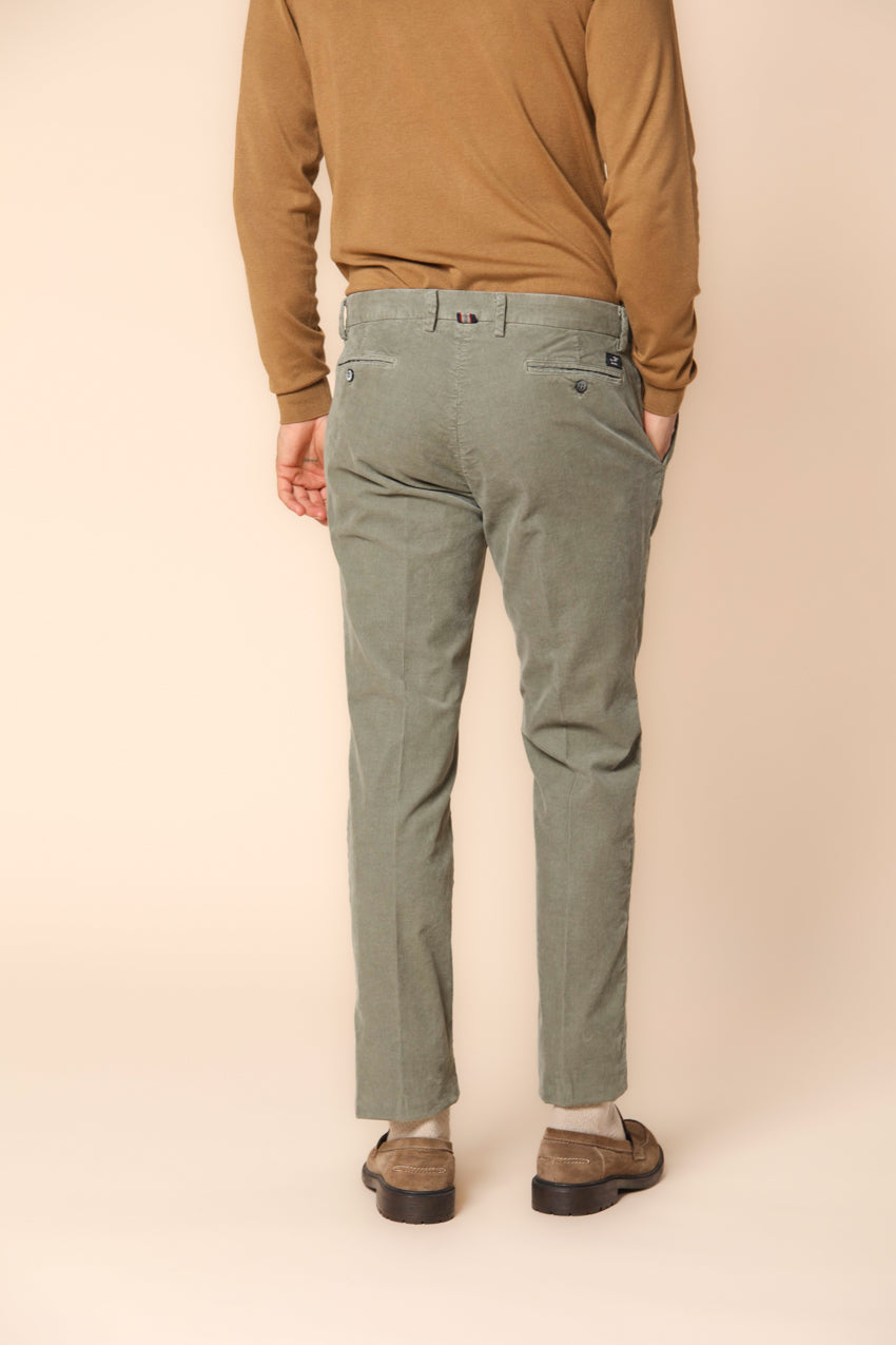 New York pantalón chino hombre en terciopelo 1000 rayas ajuste regualr