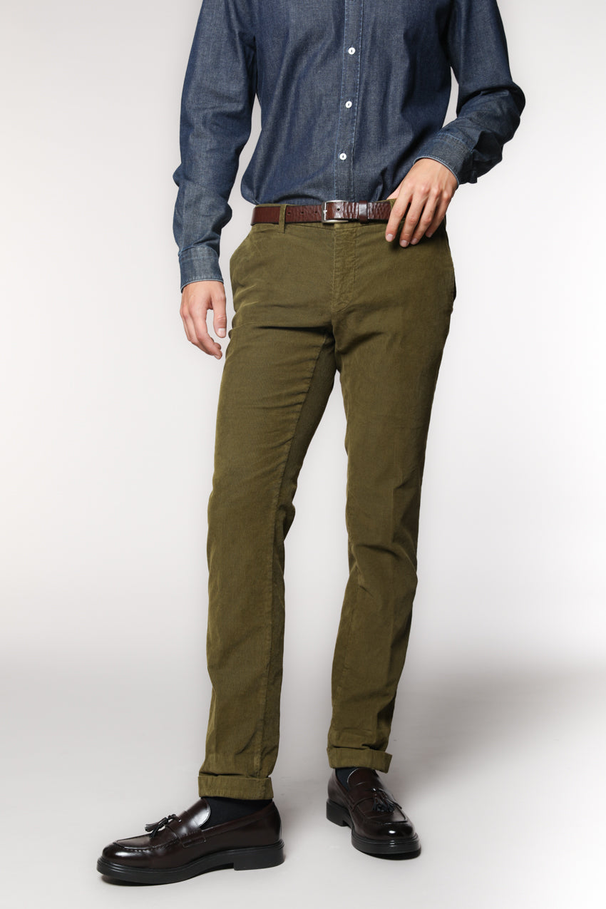 New York pantalon chino homme en velours 1000 raies regular fit