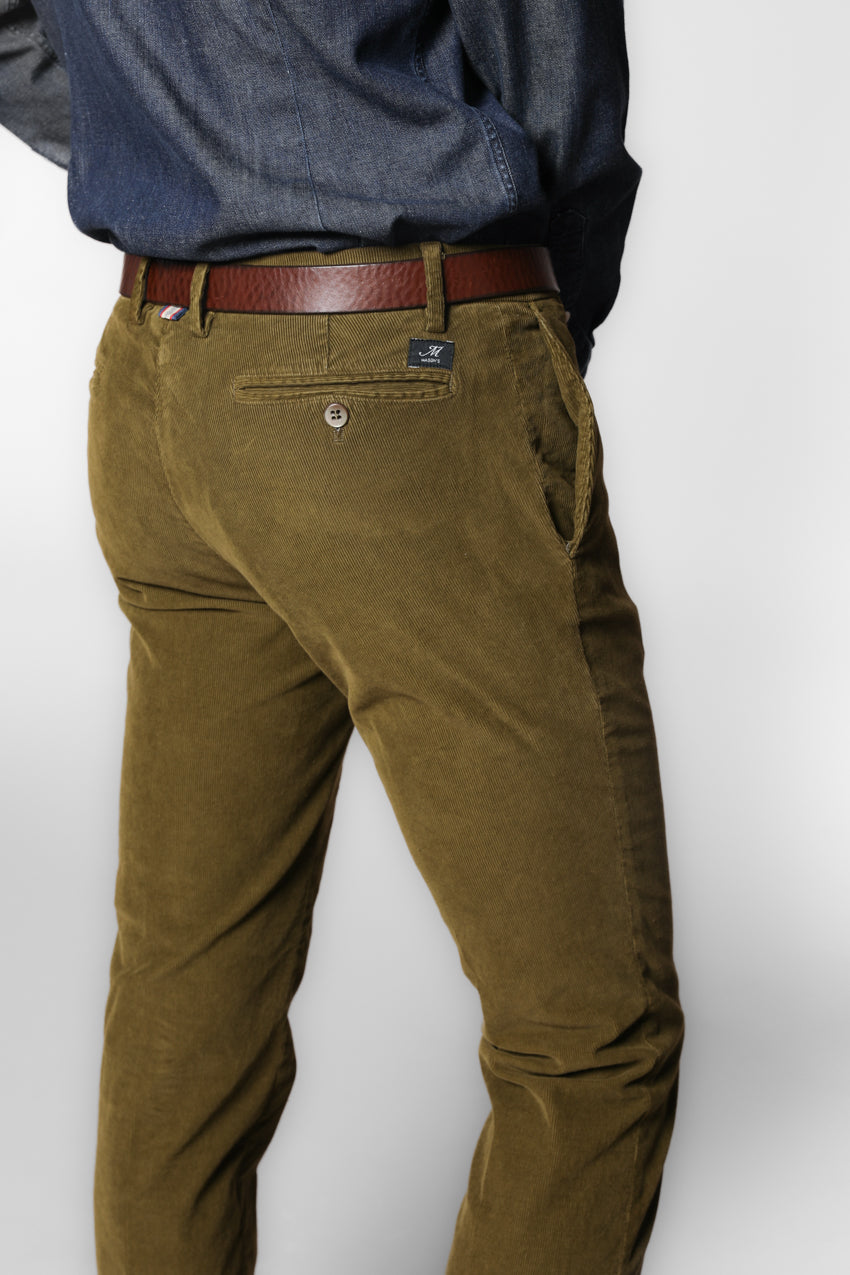 New York pantalon chino homme en velours 1000 raies regular fit