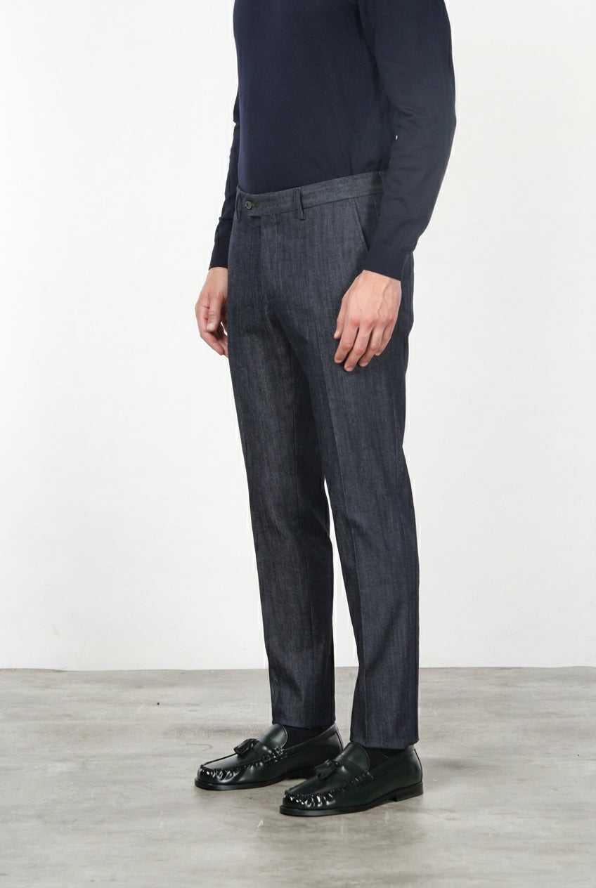 New York Elegance men’s chino pants in stretch denim, regular fit