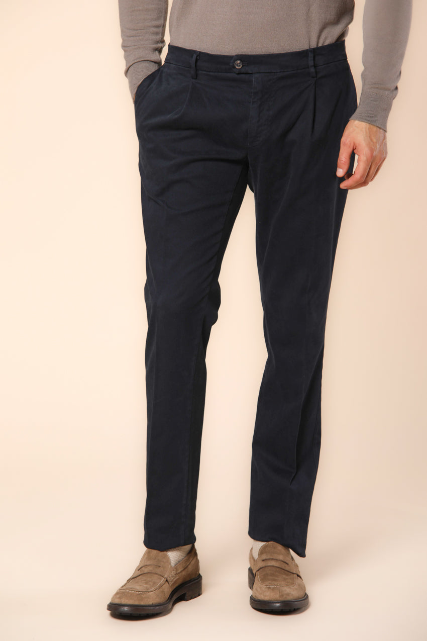 Genova men's chino pants in gabardine regular fit