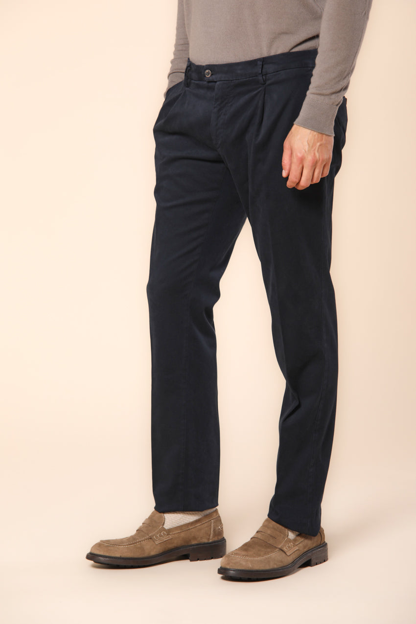 Genova pantalón chino hombre en gabardina ajuste regular