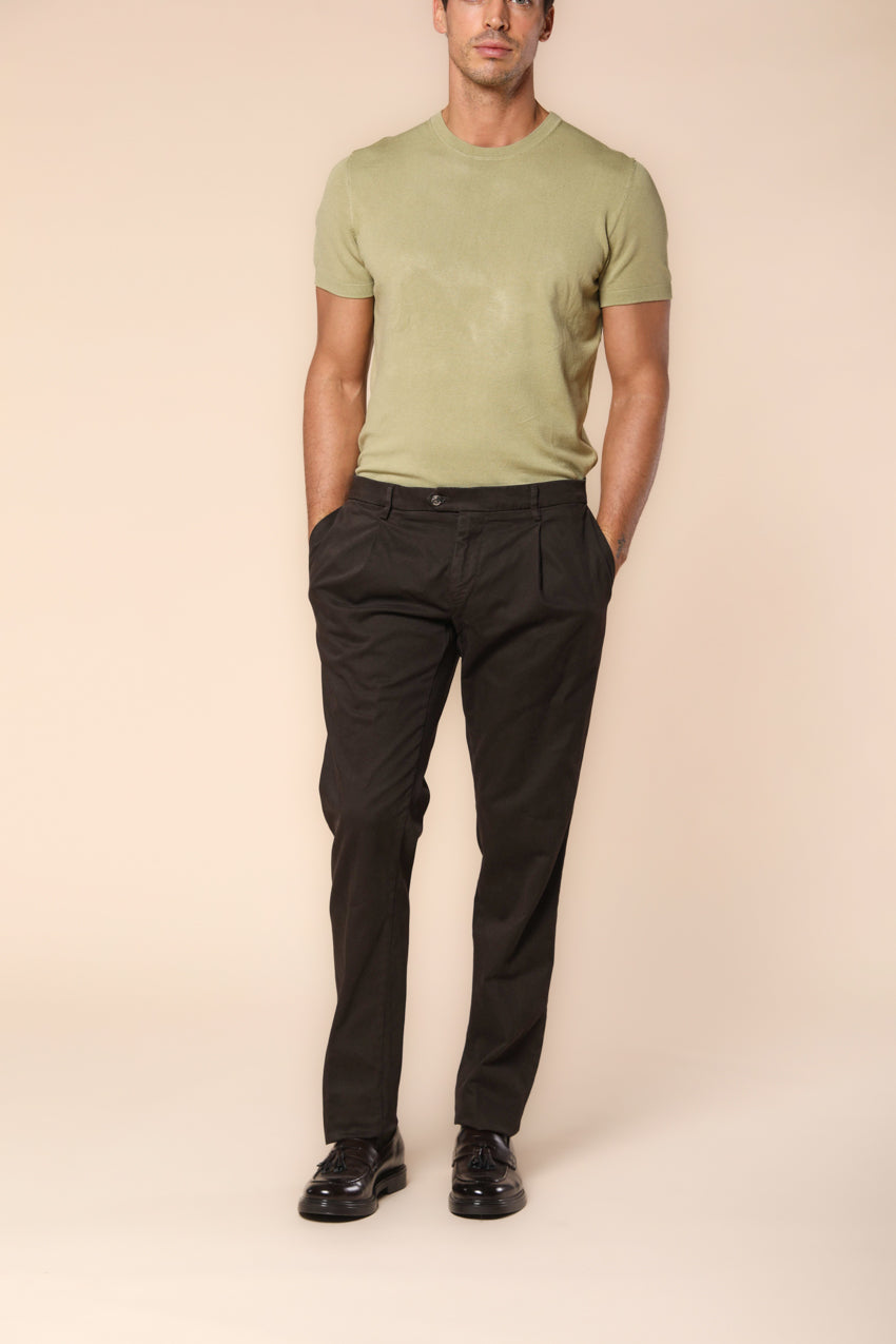 Genova pantalon chino homme en gabardine coupe régulière