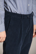 Foto 2 New York Time 1 Pinces pantalone chino uomo in velluto 500 righe regular fit