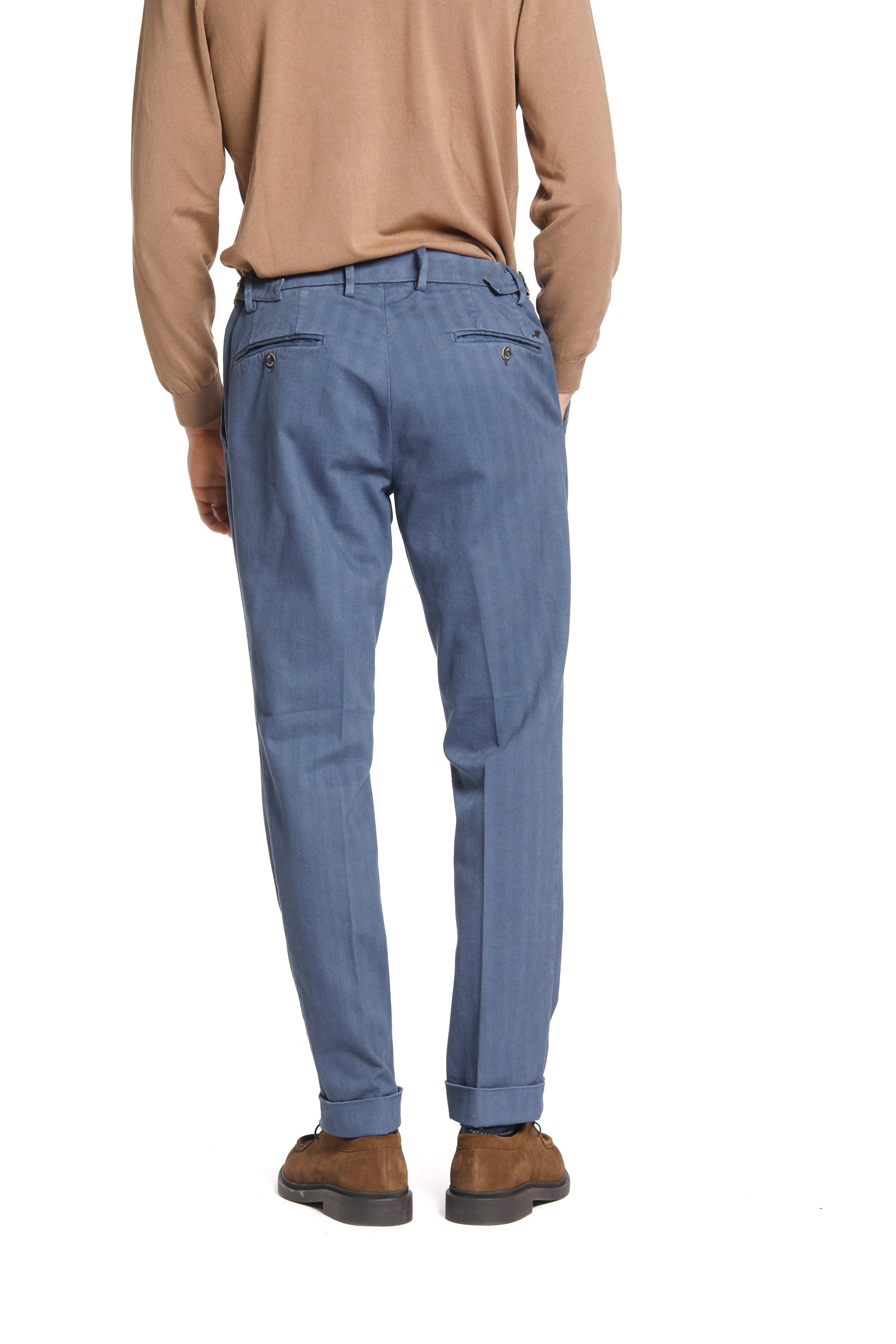Genova Style pantalon chino homme avec motif en résca coupe regular
