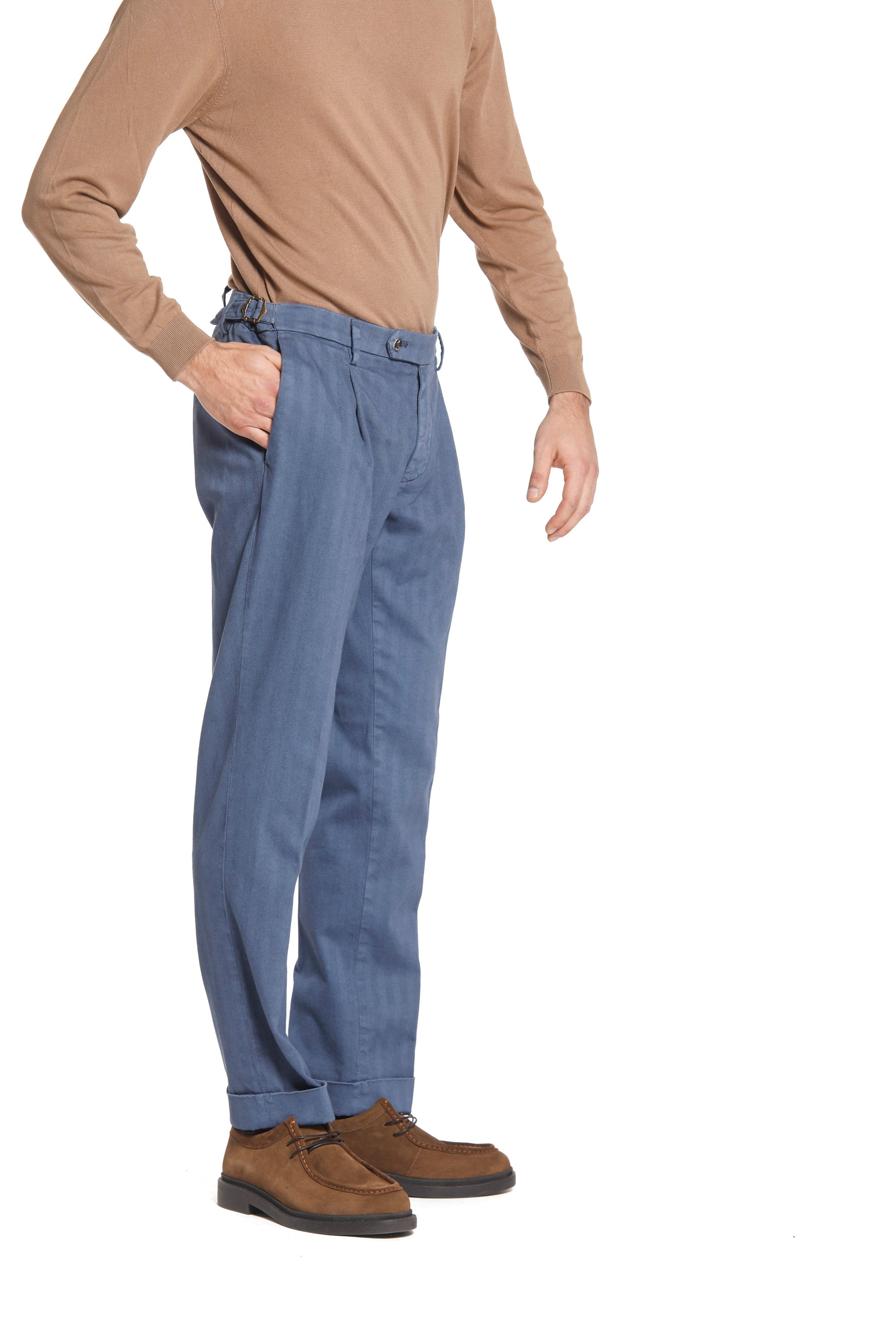 Genova Style pantalon chino homme avec motif en résca coupe regular