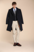 Foto 3 New York pantalone chino uomo in gabardina tinto pezza regular fit