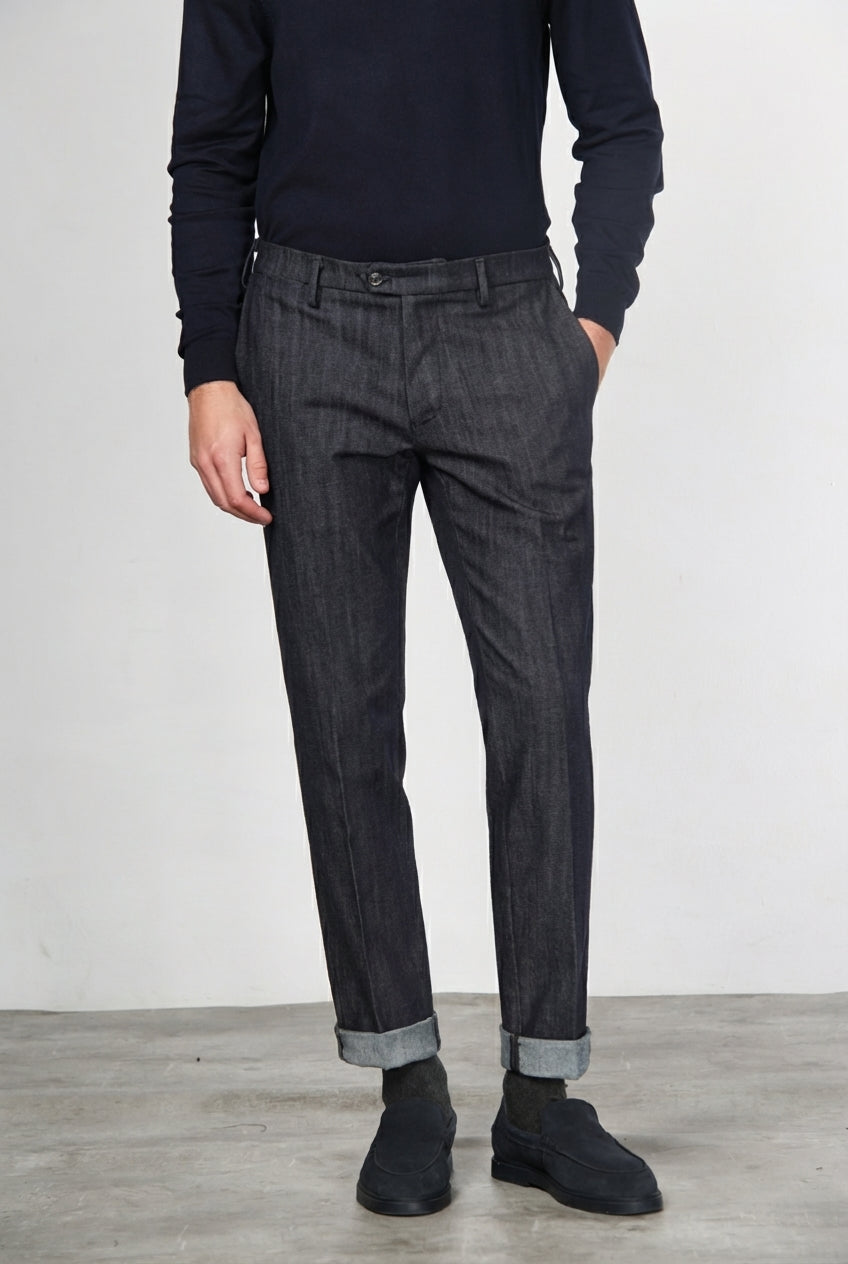 New York men’s chino pants in stretch denim, regular fit