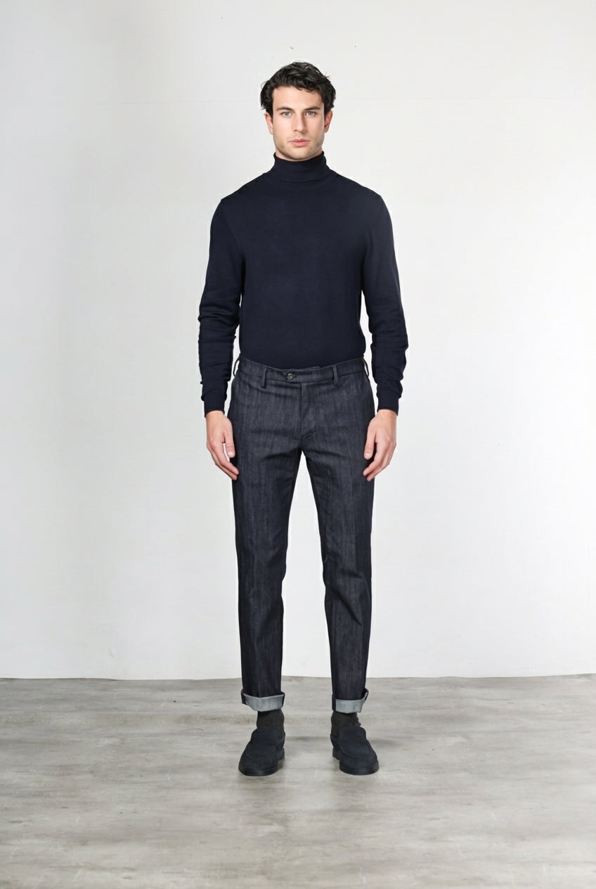 New York men’s chino pants in stretch denim, regular fit