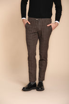 Foto 1 New York Sartoriale pantalone chino uomo stampa galles regular fit