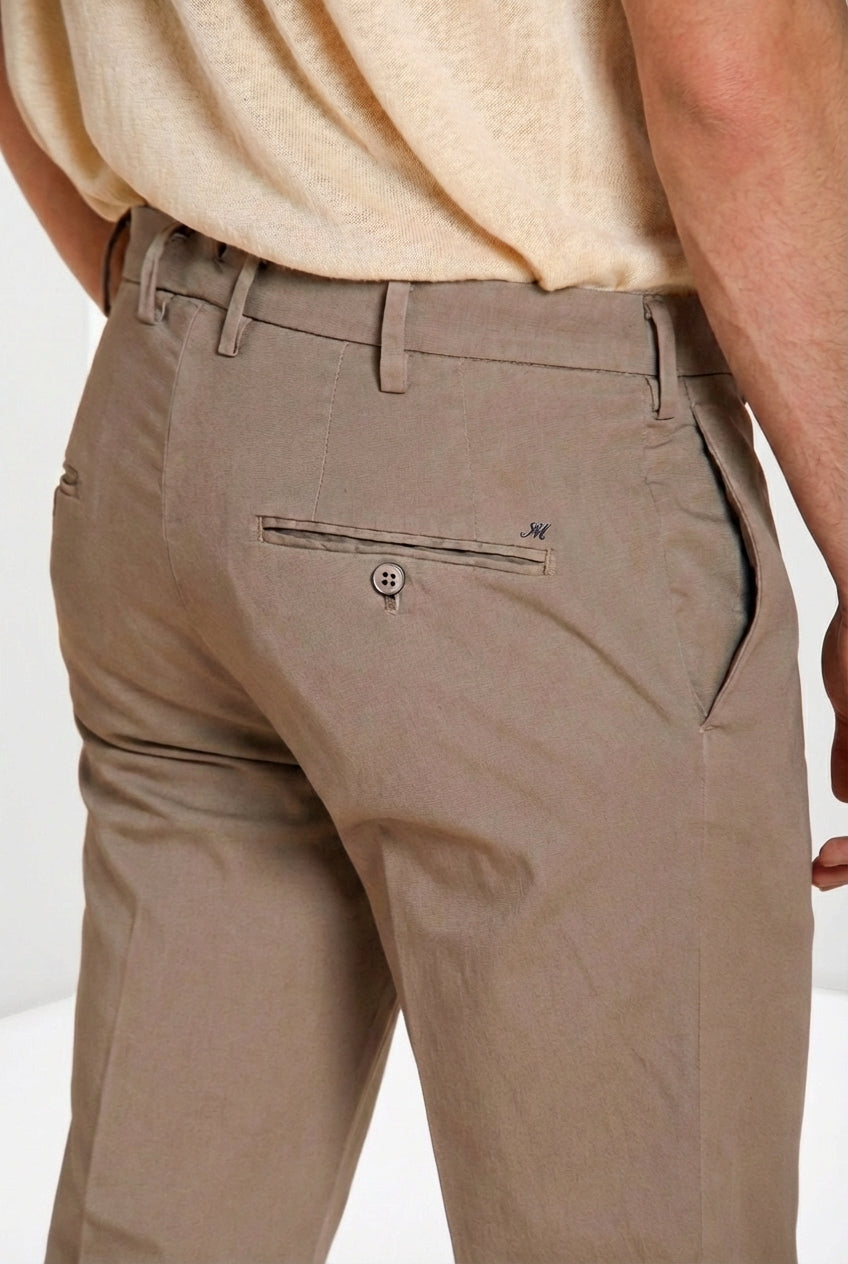 New York pantalón chino hombre en gabardina stretch regular fit ①