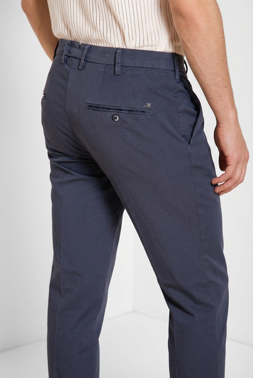 New York pantalon chino homme en gabardine stretch regular fit ①