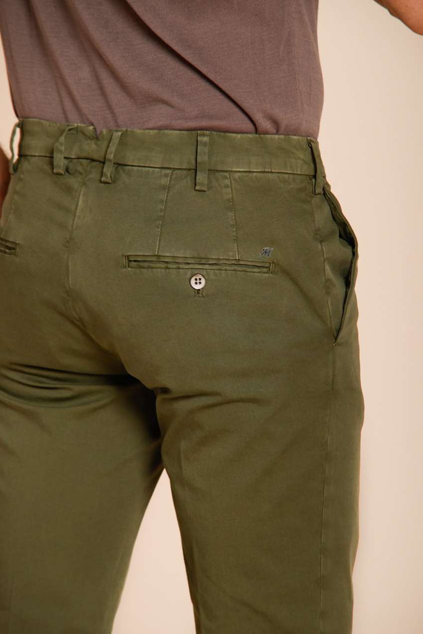 New York pantalón chino hombre en gabardina stretch regular fit ①