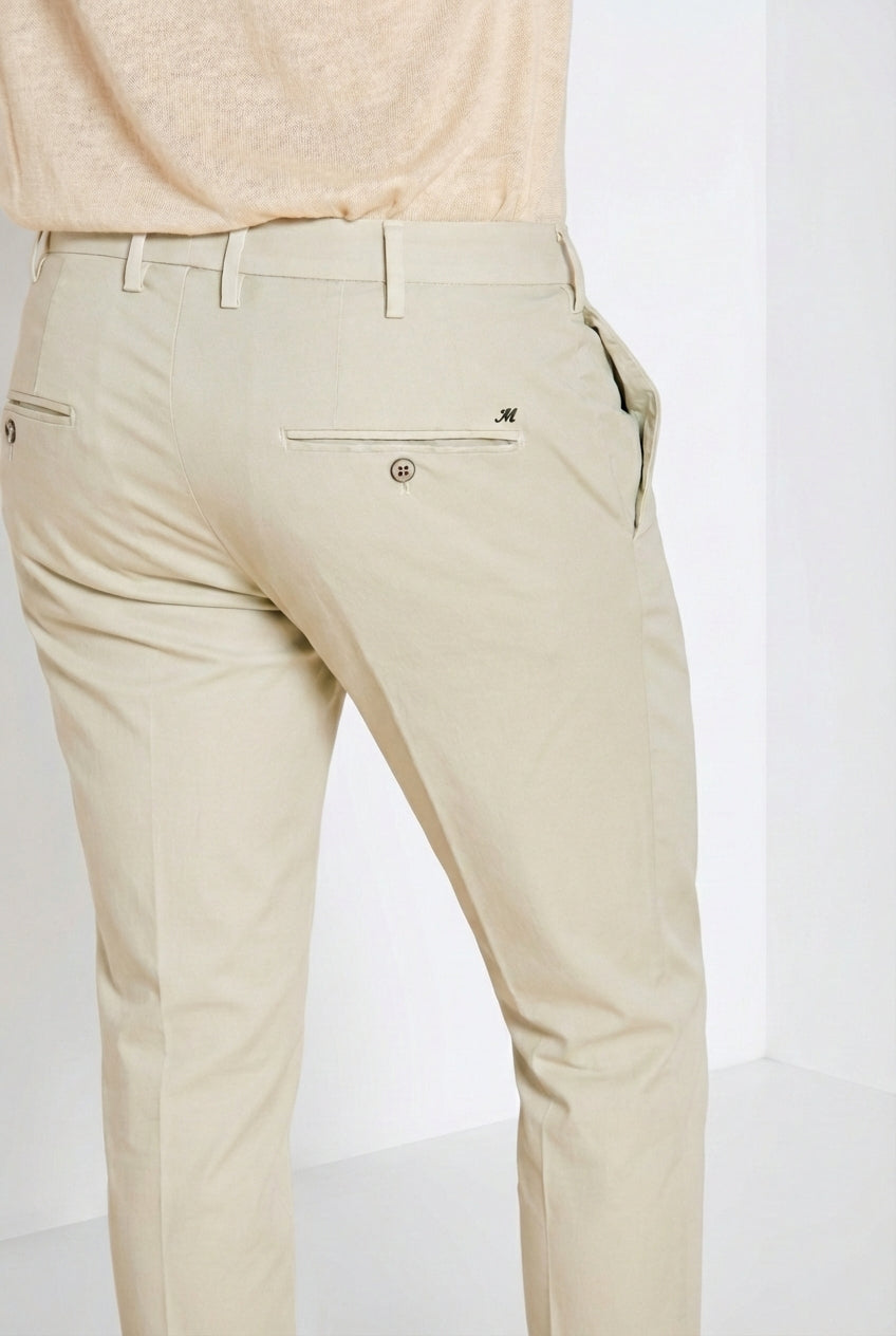 New York pantalón chino hombre en gabardina stretch regular fit ①