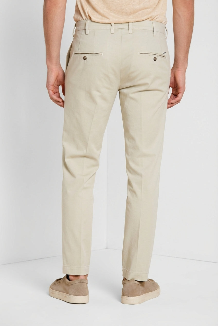New York pantalone chino uomo in gabardina stretch regular fit ①