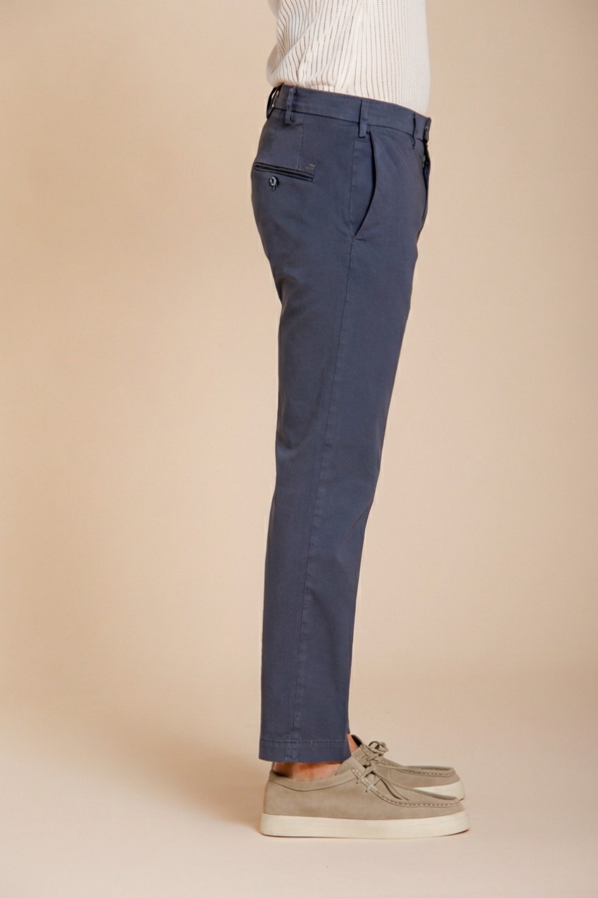 New York pantalone chino uomo in gabardina stretch regular fit ①