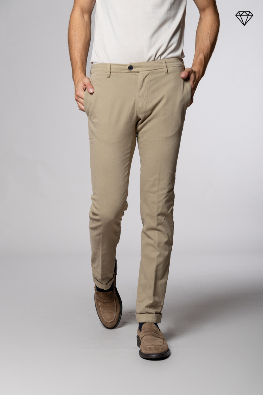 New York Sartoriale pantalone chino uomo sartoriale in cotone lana regular fit ①