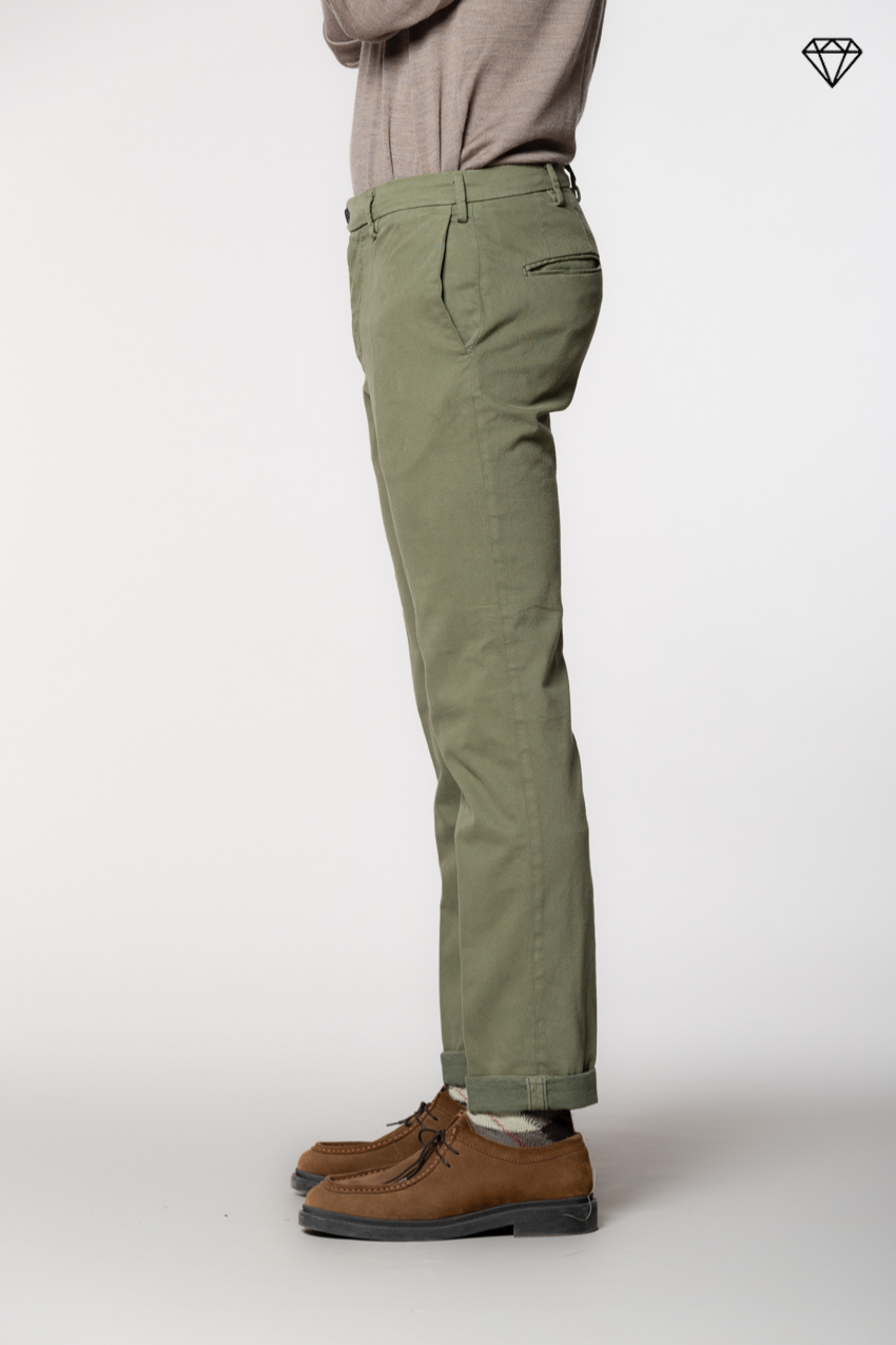 New York Sartoriale pantalone chino uomo sartoriale in cotone lana regular fit ①