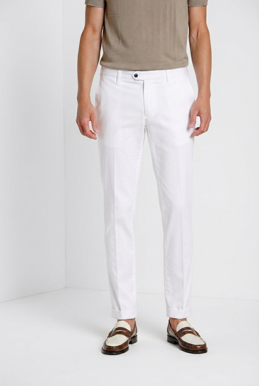 New York pantalón chino hombre de gabardina stretch regular fit ①