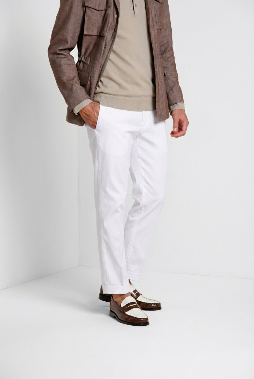 New York pantalón chino hombre de gabardina stretch regular fit ①