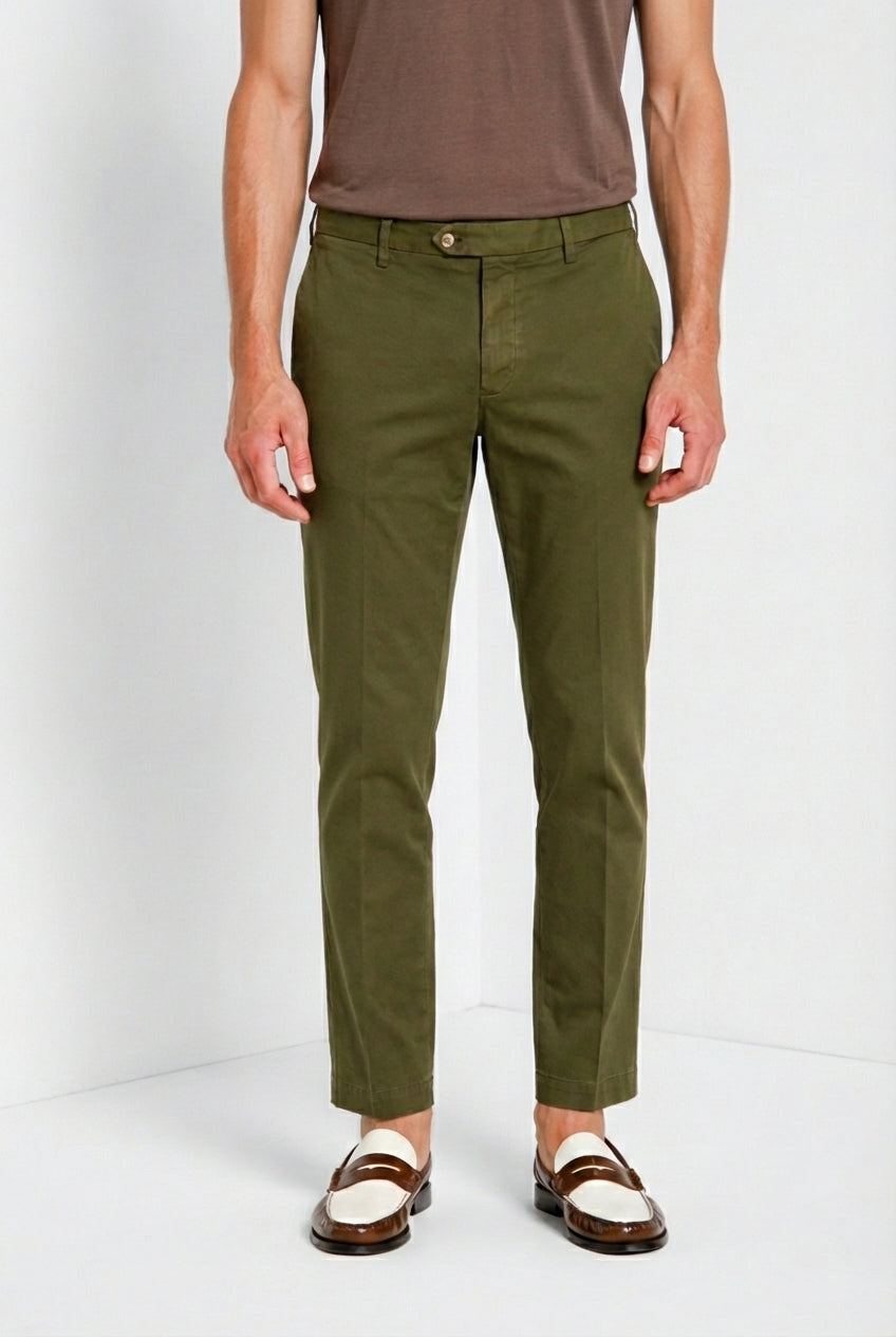 New York Herren Chino Hose aus Stretch Gabardine regular fit ①