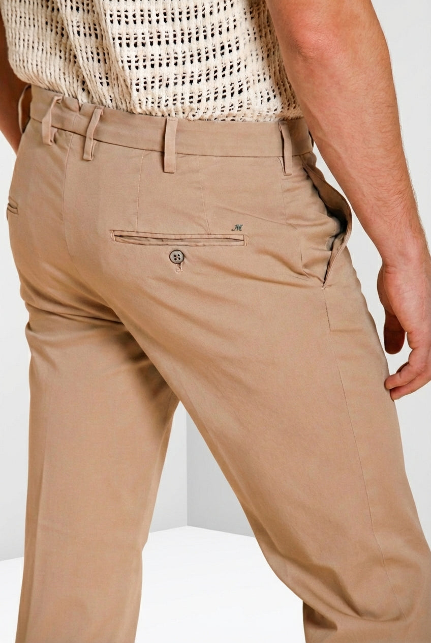 New York pantalone chino uomo in gabardina stretch regular fit ①