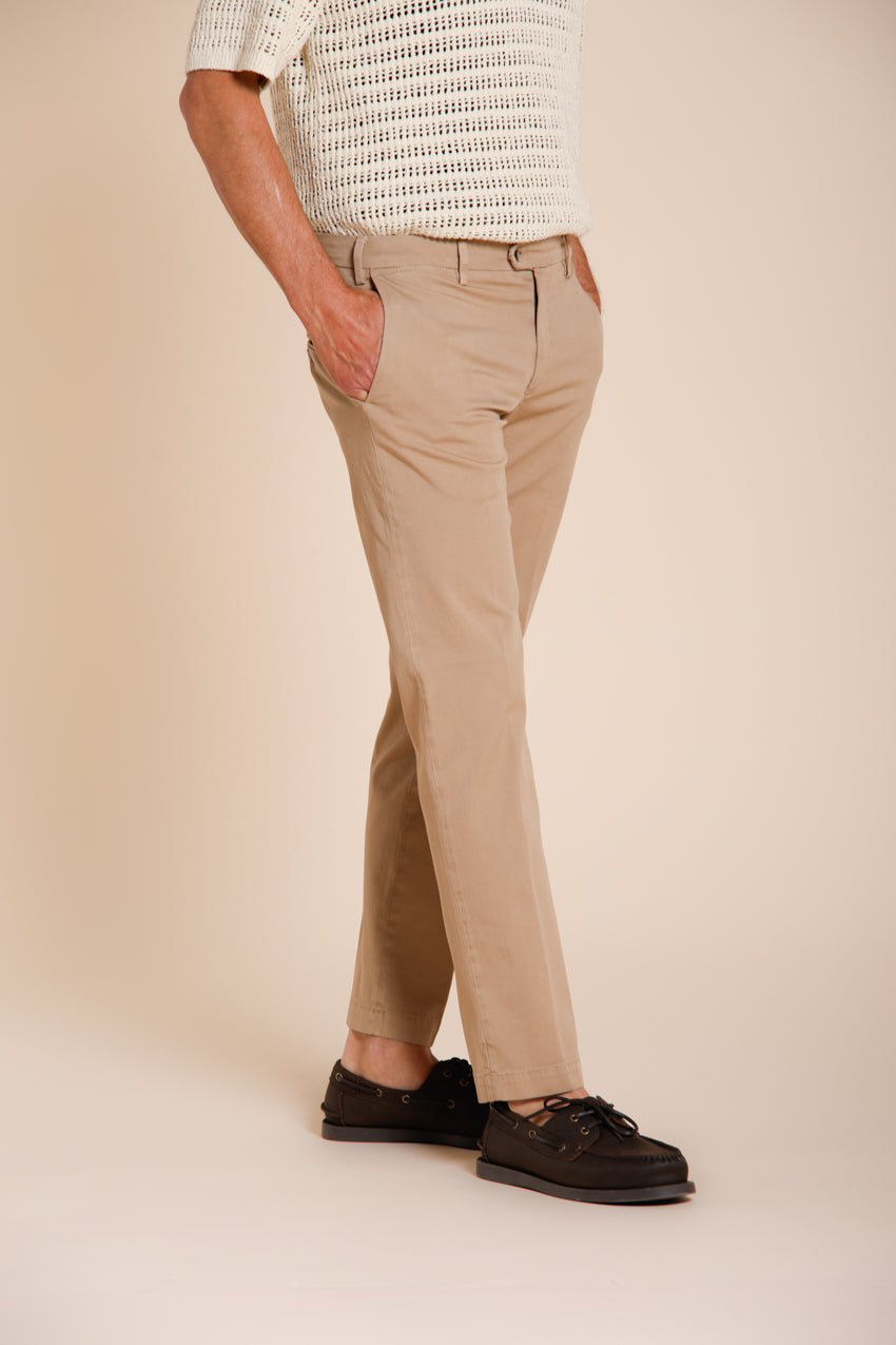 New York pantalone chino uomo in gabardina stretch regular fit ①