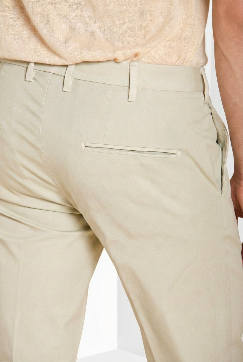 New York pantalone chino uomo in gabardina stretch regular fit ①