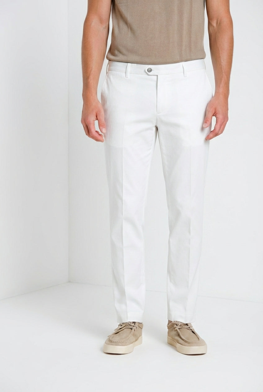 New York pantalón chino hombre en gabardina stretch regular fit ①