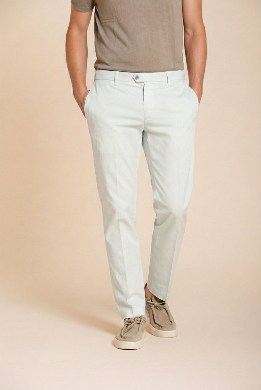 New York pantalon chino homme en gabardine stretch regular fit ①
